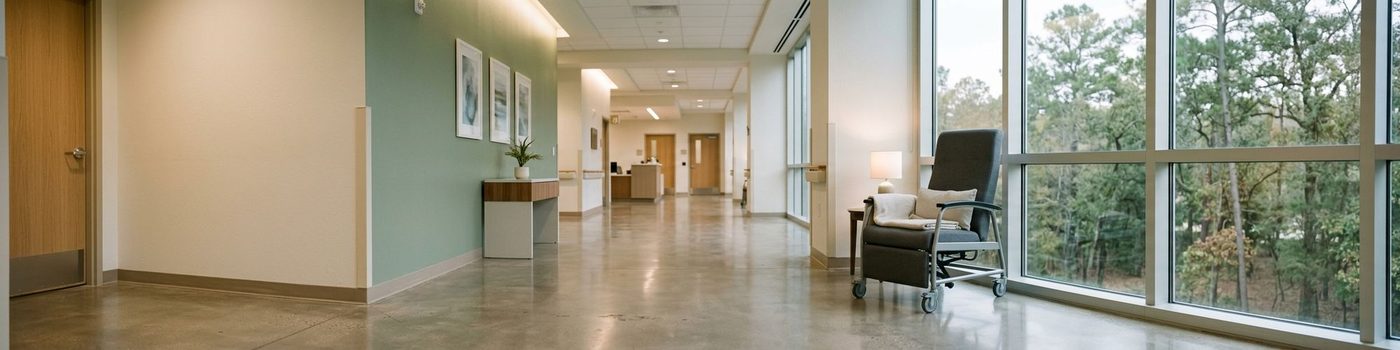 Outpatient surgery center corridor