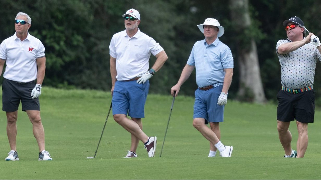 M. Atnipp back on the golf course with friends after his hip replacement
